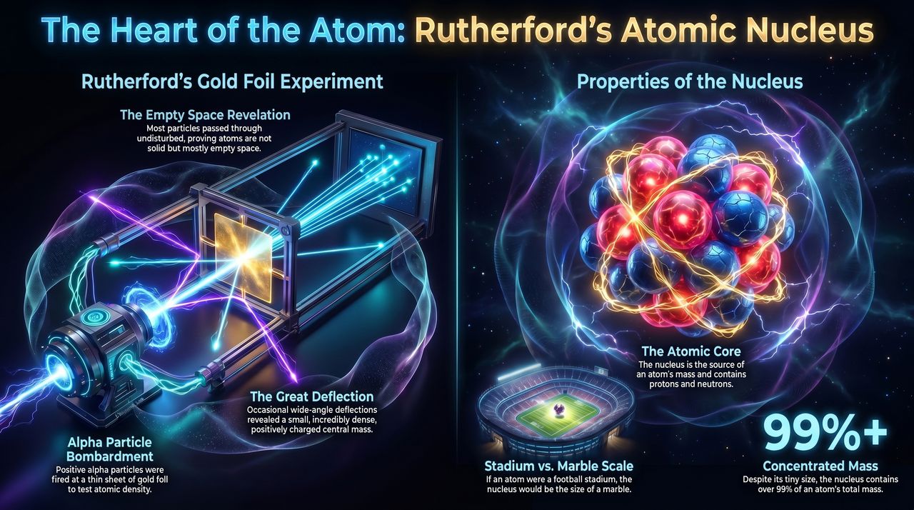 The Nucleus - Educational Chemistry Diagram & Scientific Model