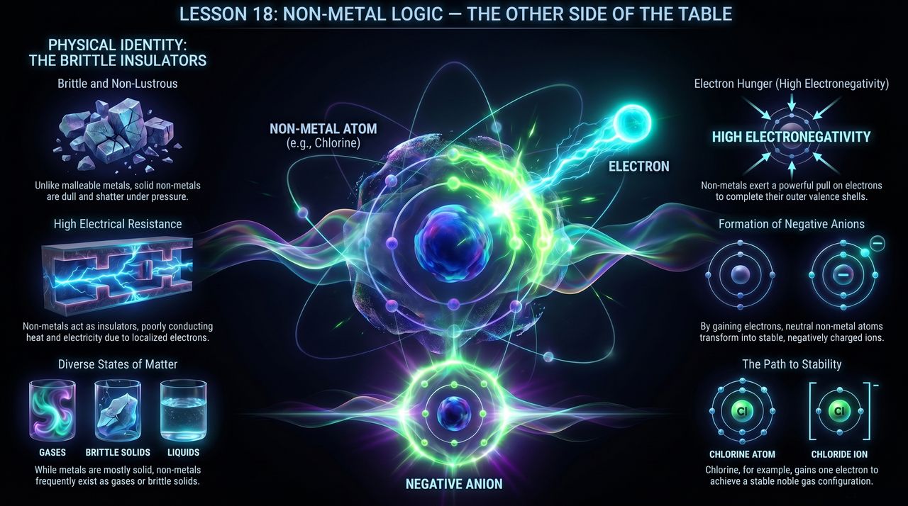 Non-Metal Logic - Educational Chemistry Diagram & Scientific Model