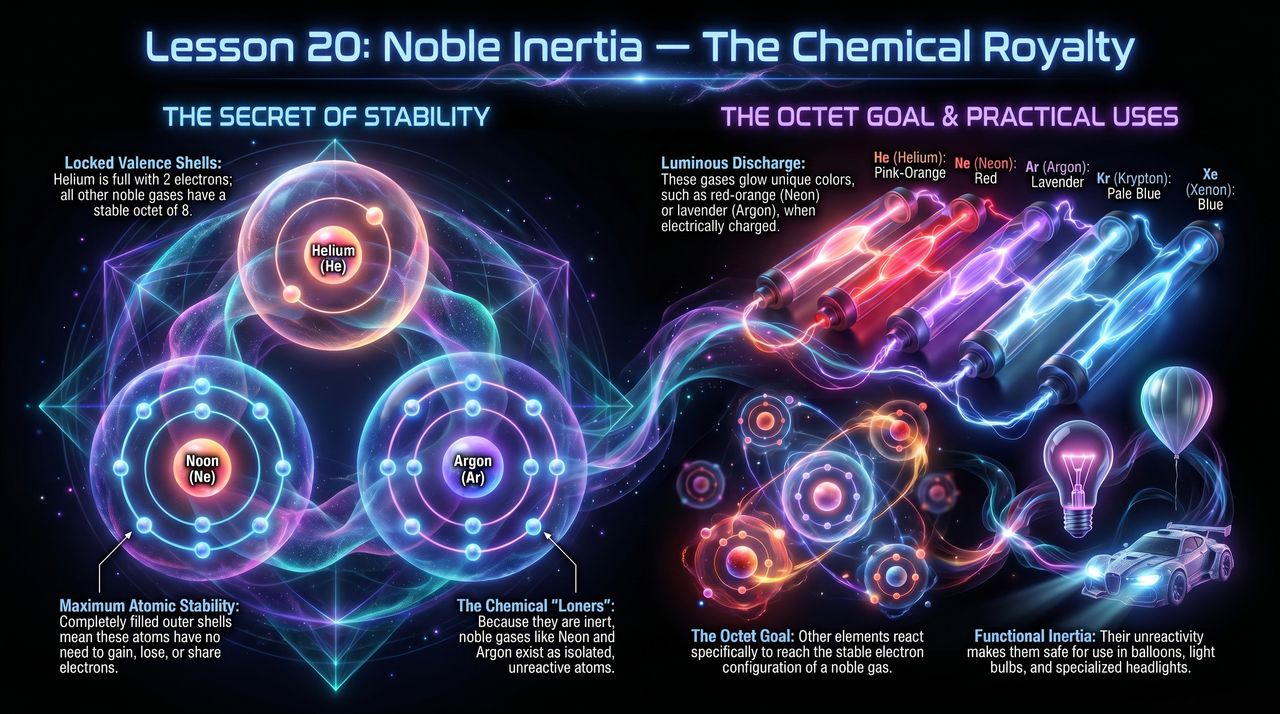 Valence Stability and Electron Configurations - Educational Chemistry Diagram & Scientific Model