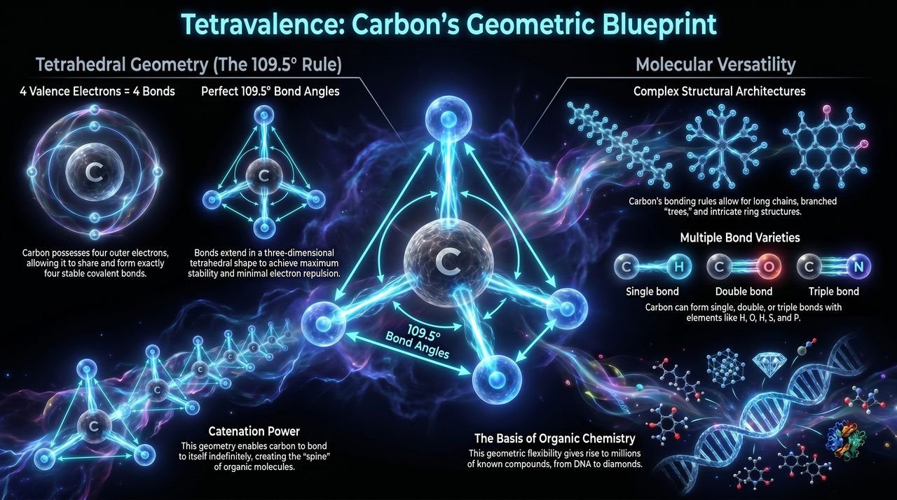 Carbon Catenation and Allotropes - Educational Chemistry Diagram & Scientific Model
